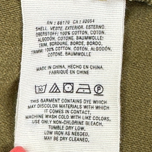 Anthropologie Olive Green Patch Ruffle Pockets Size Small Jacket - Picture 10 of 15